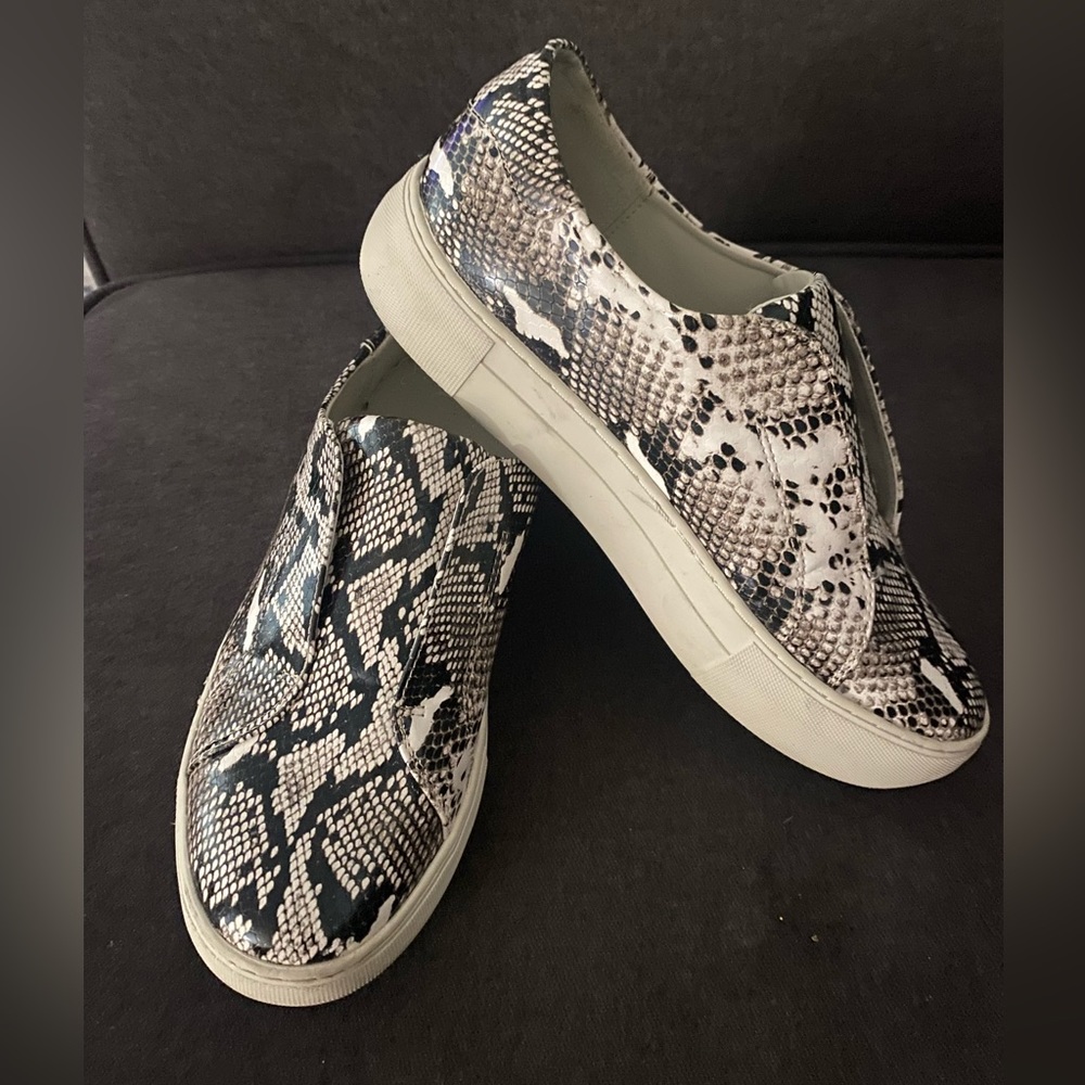 J Slides Snake Skin Slip On Sneakers Sz 6.5